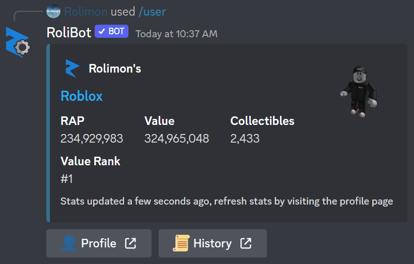 Roblox Discord Bots Rolimon S - roblox discord shop